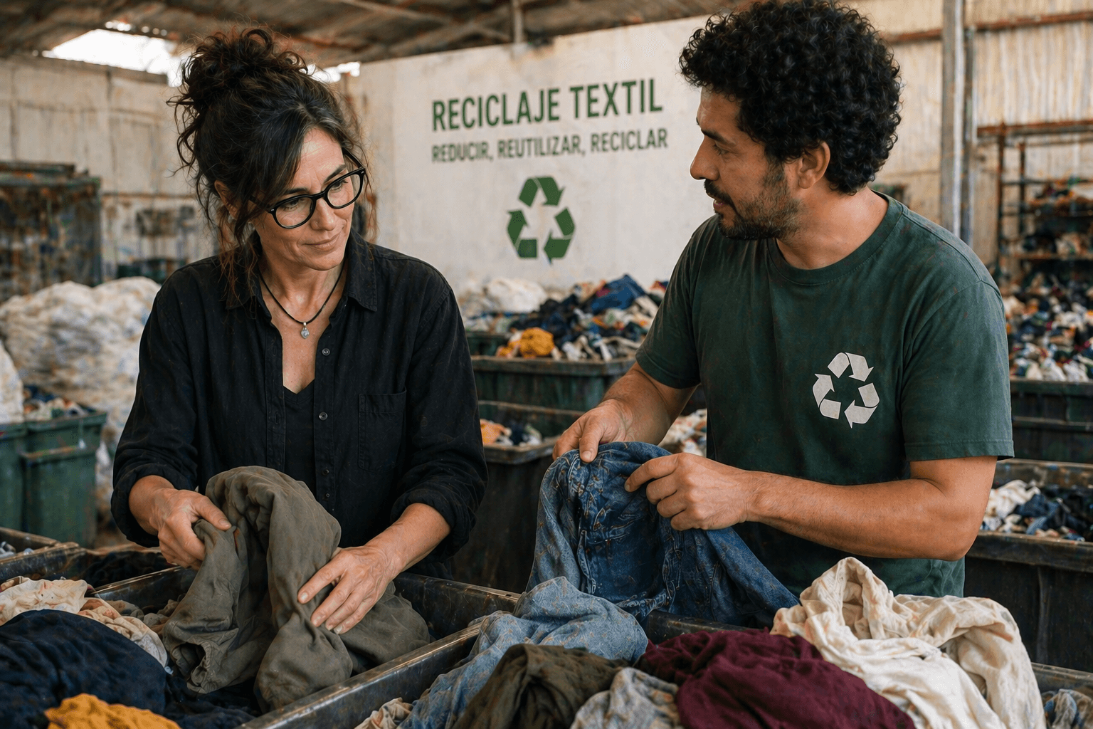 Cómo colaborar con empresas de reciclaje textil.