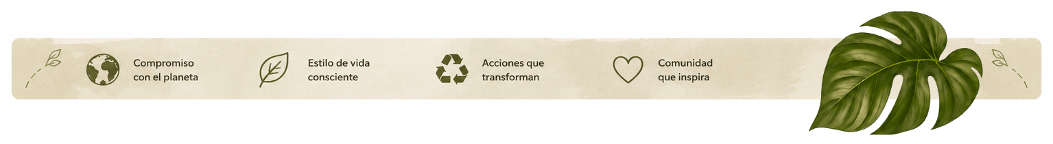 imagen con texto relativos a los contenidos, compromiso, estilo de vida, acciones, comunidad.
